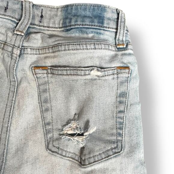 Abercrombie & Fitch Simone High Rise Slim Jeans Size 25R Distressed Light Wash - Picture 7 of 11
